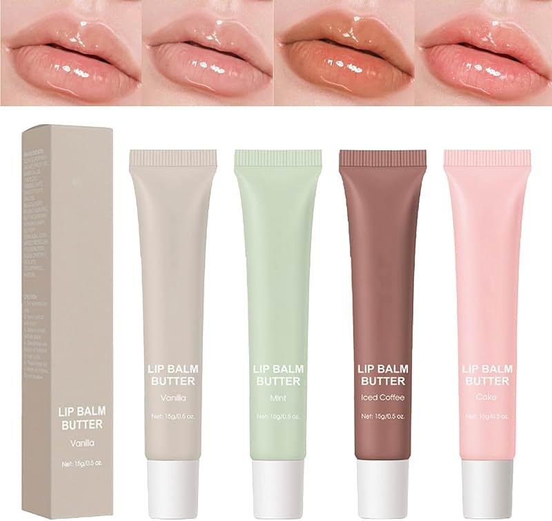 Petansy 4PCS Special Lip Balm - Conditioning Lip Mask and Lip Balm for Instant Moisture,Natural Ingredients Vegan Non-Sticky Lip Glowy Balm，Soothing Lip Care - Product Image