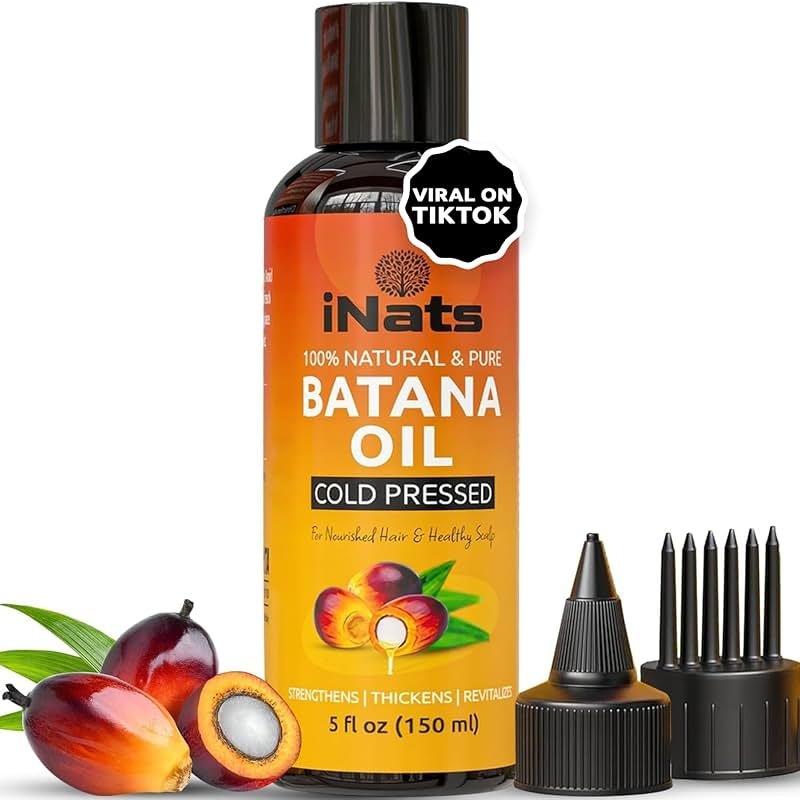 Premium Raw Batana Oil for Hair Growth (5 Fl Oz) - Dr. Sebi 100％ Pure & Batana Hair Growth Oil from Honduras - Organic & Natural - Deeply Nourishing Scalp for Thicker & Stronger Hair for Women & Men - Product Image