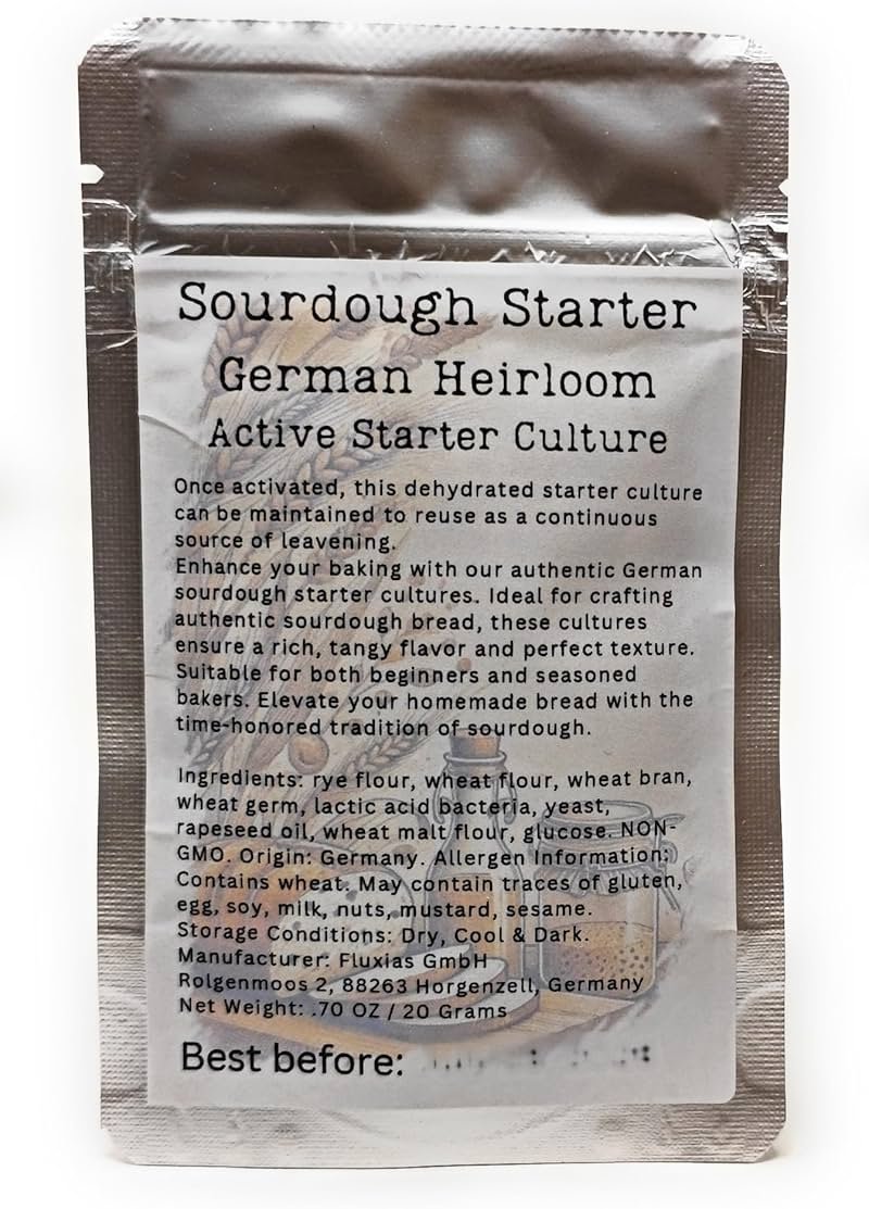 German Sourdough Starter - Active Sourdough Starter for Delicious Homemade German Artisan Bread - Heirloom Sourdough from Germany - Product Image