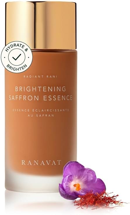 RANAVAT Radiant Rani Brightening Saffron Facial Essence - Hydrating Milk Toner Formulated with Niacinamide & Squalane to Moisturize & Calm Skin - Helps Improve the Appearance of Dark Spots (100ml) - Product Image