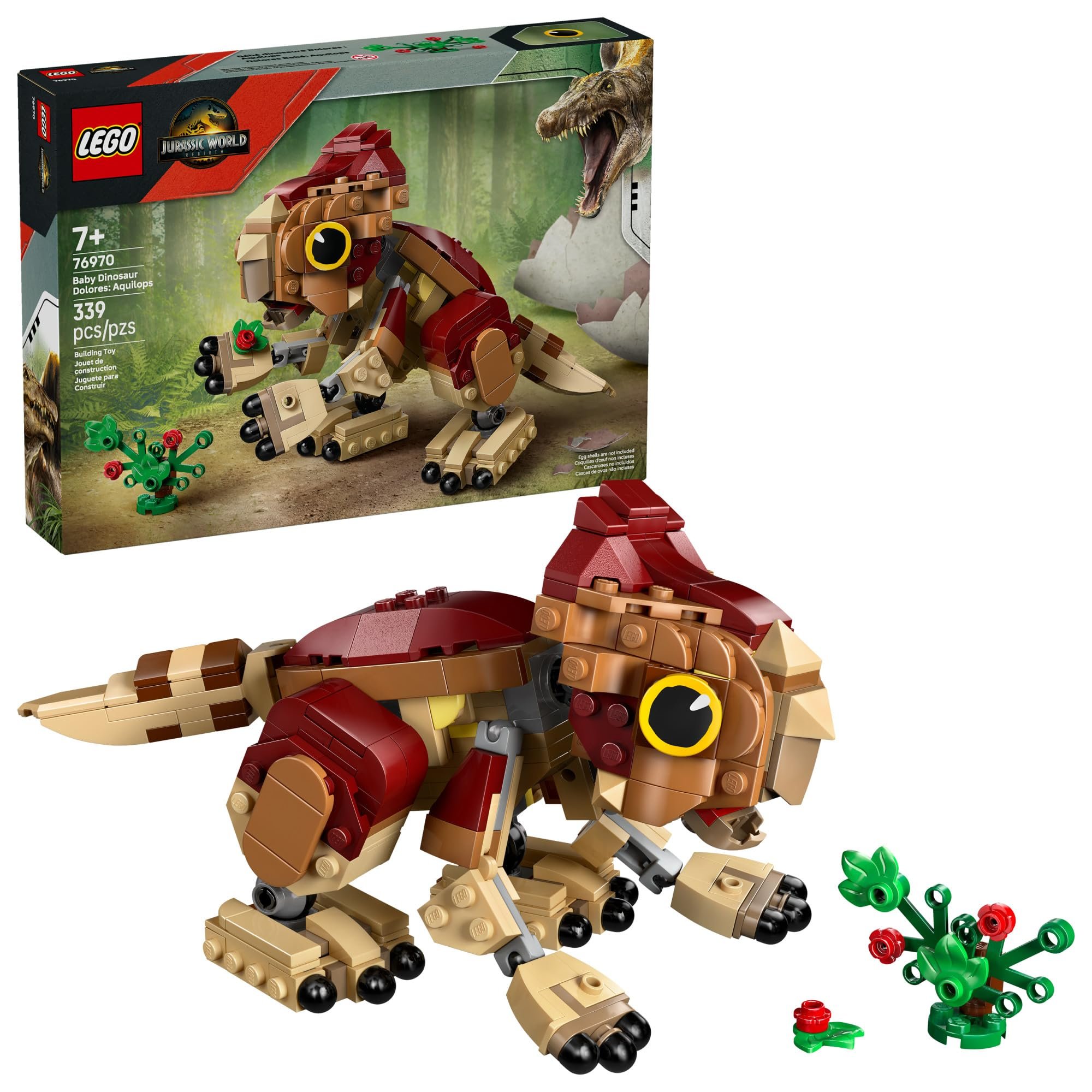 LEGO Jurassic World Baby Dinosaur Dolores: Aquilops Kids Toy - Educational and Learning Toy for Girls & Boys, Ages 7+ - Pretend Play Gift Idea for Birthdays - 76970 - Product Image