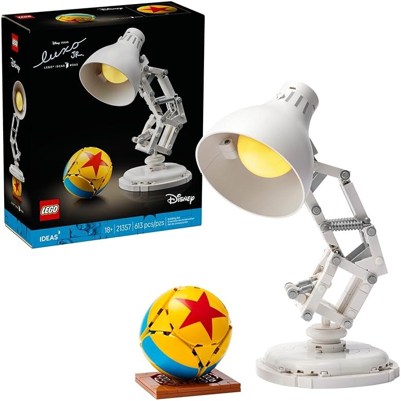 LEGO Ideas Disney Pixar Luxo Jr. - Room Decor and Building Set for Adults - Office and Desk Decor for Women and Men, Ages 18+ - Brick-Built Lamp DIY Kit - Collectible Gift Idea for Movie Fans - 21357 - Product Image