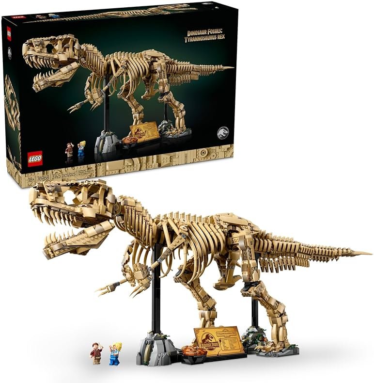 LEGO Jurassic World Dinosaur Fossils: Tyrannosaurus Rex - Building Set for Adults, Ages 18+ - Dinosaur Gift for Movie Lovers - Collectible Home Decor for Bedroom, Office, or Any Room - 76968 - Product Image
