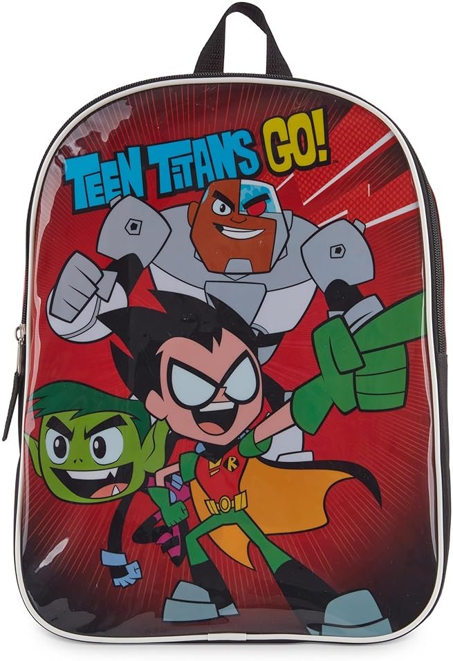 DC Comics Teen Titans Go Toddler Boy Backpack - 15" Padded Straps & Zip Compartment - Lightweight & Durable Polyester - Perfect for Preschool & Kindergarten - Product Image