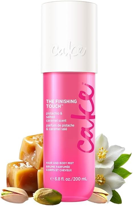 Cake Beauty Hair & Body Mist, The Finishing Touch - Pistachio & Salted Caramel Scent - Infused with Vitamin E & Argan Oil - For All Skin & Hair Types - 6.8 Fl Oz / 200 mL - Product Image