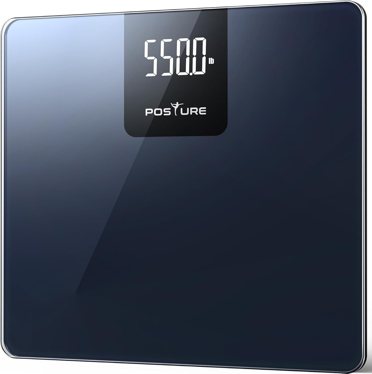 Posture 550lb Capacity Digital Bathroom Scale High Precision Body Weight Scale Extra Wide Platform Large LED Display, and Durable 8mm Tempered Glass Platform for Home - Product Image