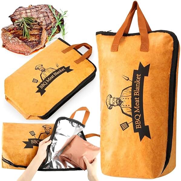BBQ Blanket for Resting Meat-Air Fryer/Dough/Kitchen/Smoker Accessories Party Picnic Camping-Insulated Bag for Brisket/Pork Shoulder/Turkey-Anniversary Birthday Gift for Men (21in) - Product Image