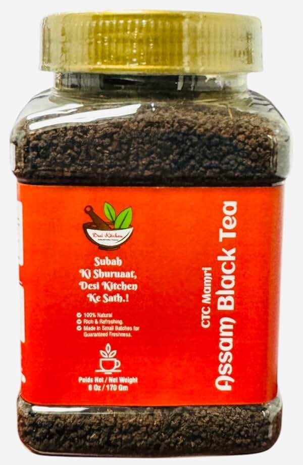 Desi Kitchen CTC Mamri Assam Black Tea ~ 6oz (170g) | Product of India | Rich & Refreshing - Product Image