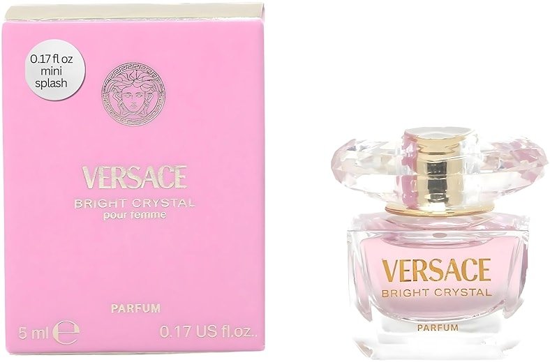 Versace Bright Crystal Pour Femme Perfume for Women Mini EDP Splash 0.17 Ounce - Product Image