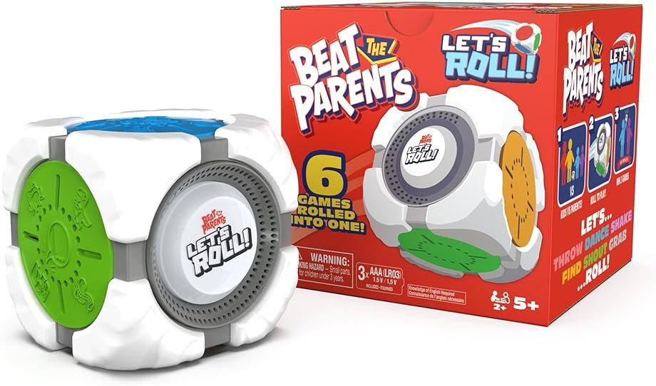 Spin Master Games, Beat the Parents: Let’s Roll, 6-in-1 Electronic Game Cube, Fun Activity for Kids, Family Game Night, Interactive Toy, 2-6 Players, for Ages 5 & Up - Product Image