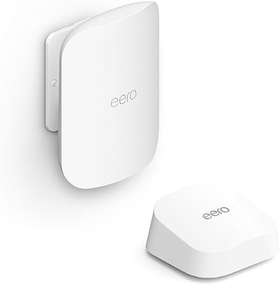 Amazon eero 7 (1-pack) with Amazon eero Outdoor 7 (1-pack) mesh wifi system - Product Image