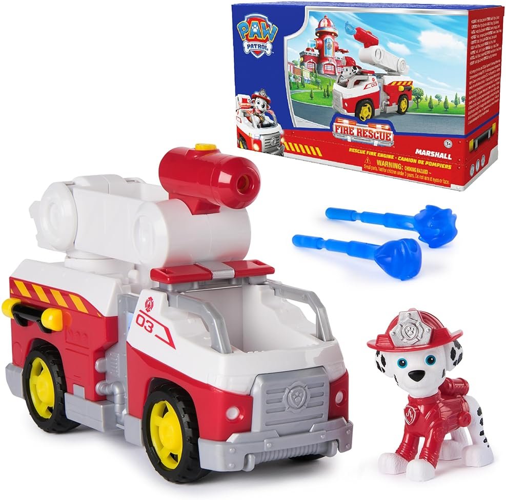 Paw Patrol Fire Rescue: Marshall Rescue Fire Engine with Action Figure & Projectile Launcher & Toy Truck, Kids Toys for Boys & Girls Ages 3 and Up - Product Image