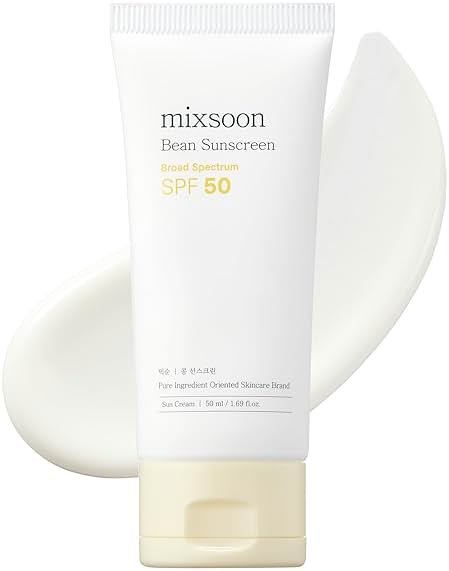 mixsoon Bean Sunscreen-Lightweight Airy Texture SPF 50 No Pilling Korean Sunscreen for Face, No White Cast, Non-Sticky Stocking Stuffers 50ml / 1.69 fl.oz. Korean Glass Skin Care (Bean, 1.69) - Product Image
