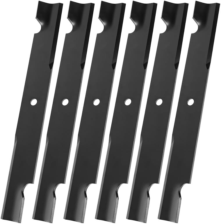 115-9649-03 105-7718-03 Lawn Mower Blades Fit for T oro 60 Inch Deck, High Lift Blades Compatible with Toro, Ex mark, Titan ZX MX 6000 Timecutter 6000, Replaces 105-7718-03, 115-9649, 133-2127, 6 Pack - Product Image