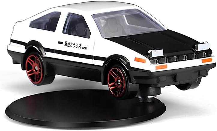 Car Dashboard Decorations – Drift & Turn Mini Car Model Ornament – Dynamic Interactive Automobile Decor for Enthusiasts Vehicle Interior Dashboard Drifting Decorations Accessories Gifts (White-AE86) - Product Image