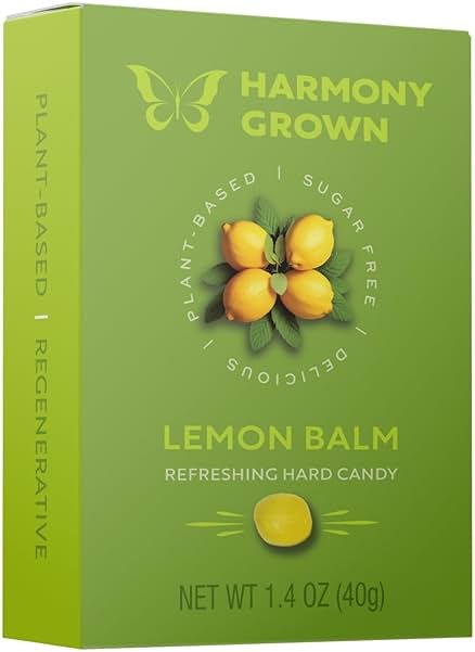 Stevita Harmony Grown Hard Candy, Lemon Balm - 1.4 oz Shake & Share Box - Sugar Free, Non-GMO, Keto Friendly - Made in Italy - Product Image