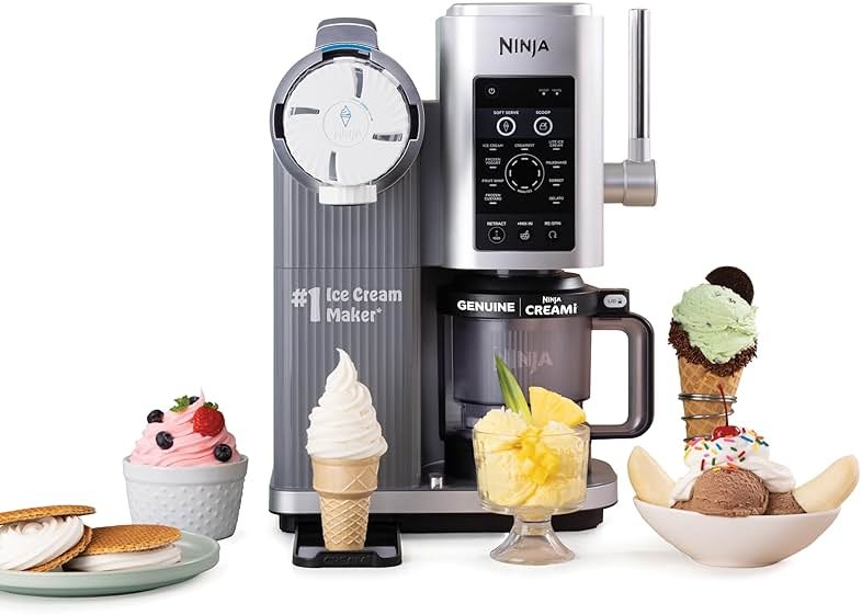Ninja Creami Scoop & Swirl 13-in-1 Ice Cream and Soft Serve Maker, NC701 | Ninja Creami Scoop and Swirl turns almost anything into ice cream and soft serve at a button touch, scooped or swirled. - Product Image