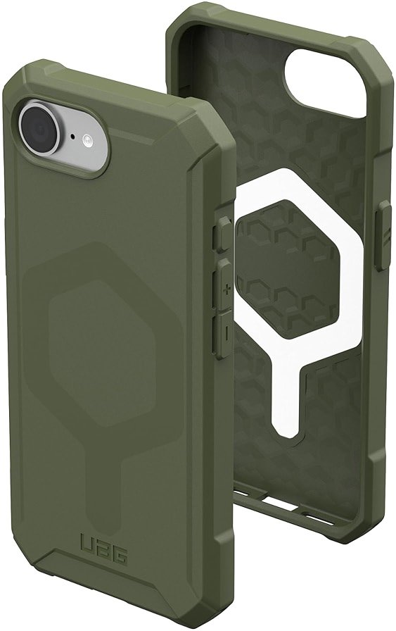 URBAN ARMOR GEAR UAG Designed for iPhone 17e / iPhone 16e Case Essential Armor - Compatible with MagSafe Rugged Military Grade Drop Proof Protective Cover, Opaque Olive Drab - Product Image