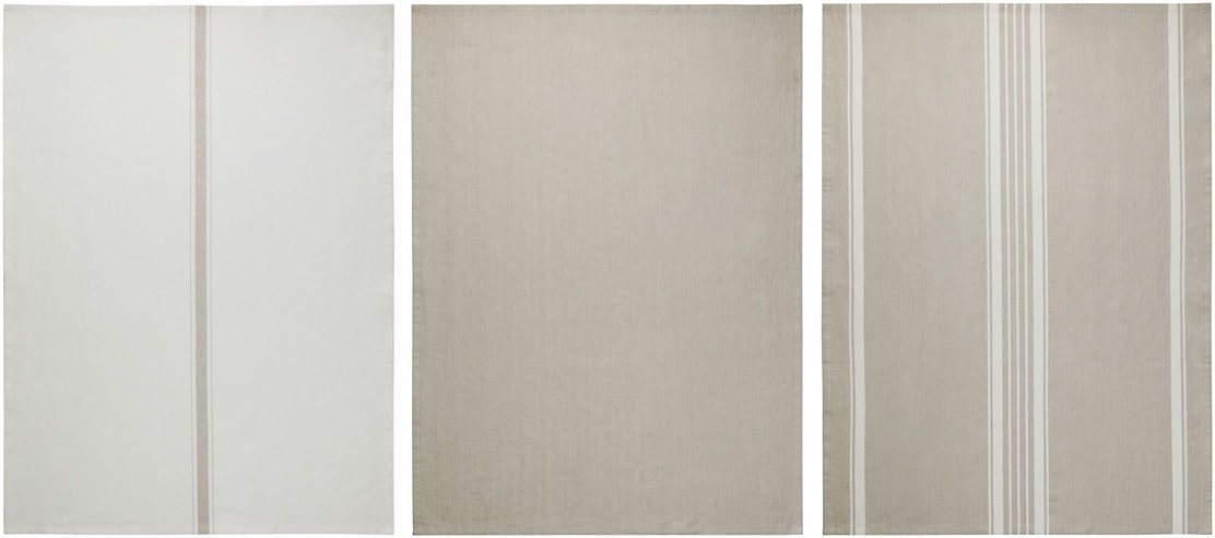 Le Creuset Set of 3 Kitchen Towels, Sable - Product Image