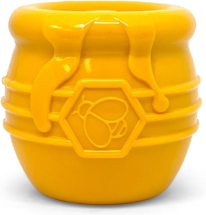SodaPup Honey Pot – Durable Dog Treat Dispenser & Enrichment Toy Made in USA from Non-Toxic, Pet Safe, Food Safe Natural Rubber Material for Mental Stimulation, Problem Chewing, Calming Nerves, & More - Product Image