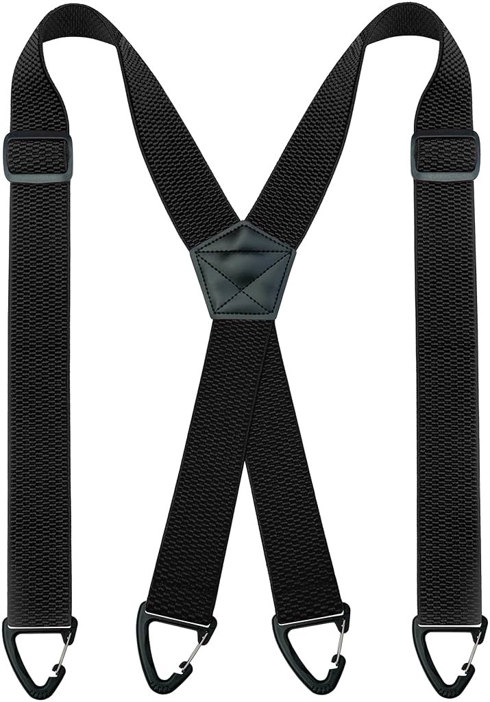 RBOCOTT Mens Hidden Suspender Under Clothes with 4 Snap Loop(3.8cm wide) - Product Image