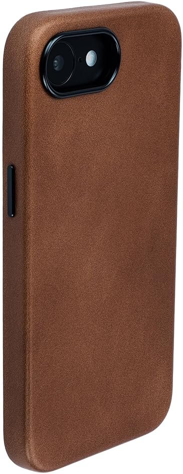 Dockem Genuine Leather Case for iPhone 17e, iPhone 16e, Compatible with MagSafe (MSGL, Brown) - Product Image