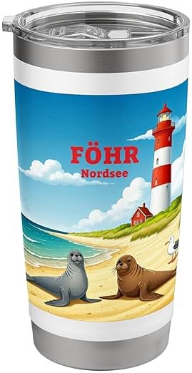 Föhr Nordsee Island Beach Schleswig-Holstein North Frisia Stainless Steel Insulated Tumbler - Product Image