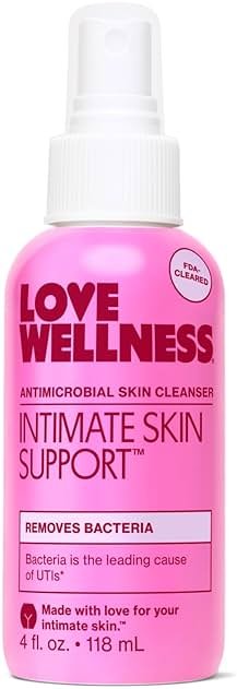 Love Wellness Intimate Skin Support I FDA-Cleared Cleanser Spray I Removes Buildup & Soothes Irritated Skin, Hypochlorous Acid Formula, pH Balanced & Fragrance Free, 4 fl oz - Product Image