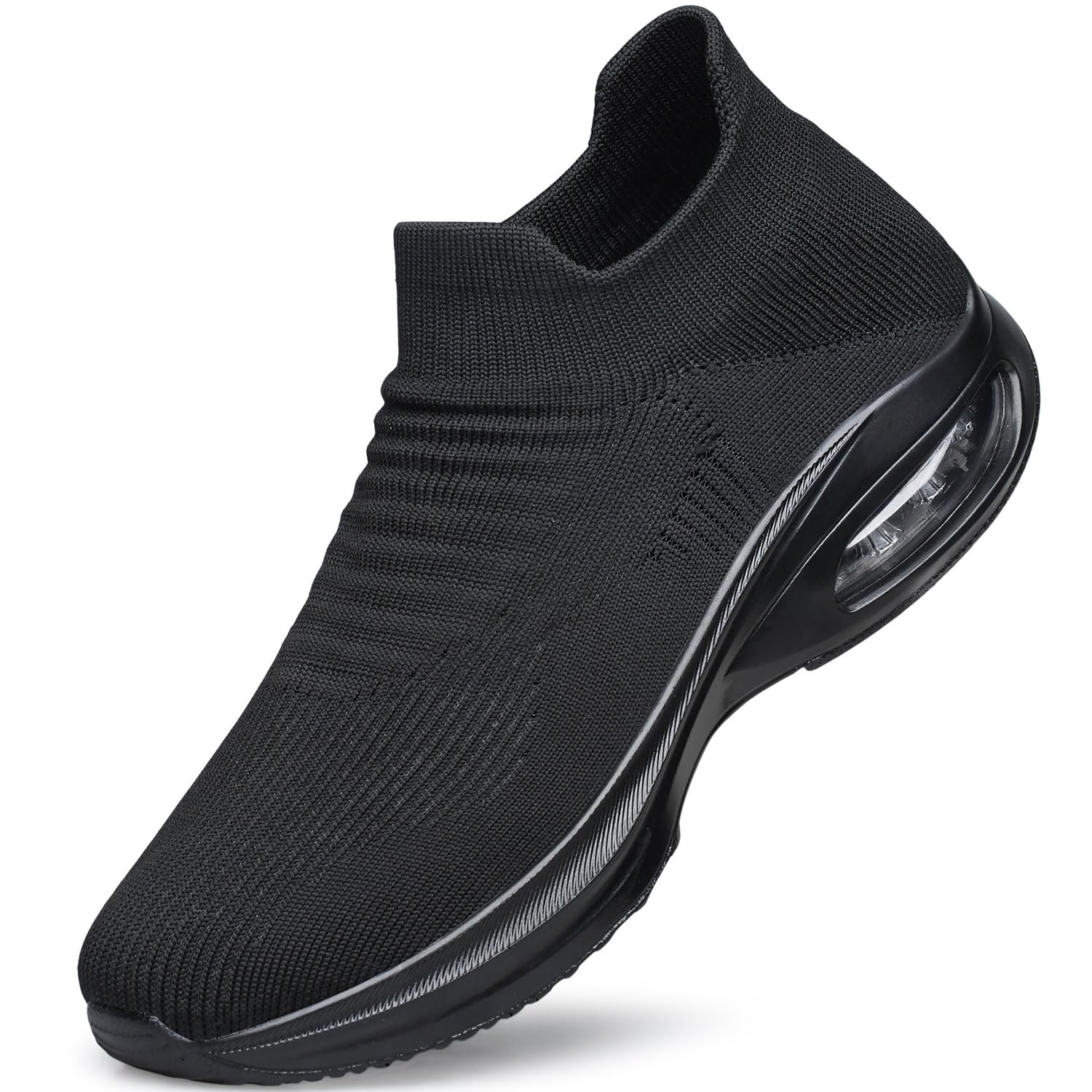 BQQ Mens Walking Shoes Sock Casual Fashion Sneakers Comfortable Slip On Air Cushion Workout Athletic Gym Running Shoes - Product Image