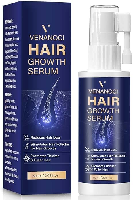 VENANOCI Hair Growth Serum Spray: with Rosemary, Biotin, Batana Oil & Rice Water – Natural Anti-Hair Loss Treatment for Thinning Hair – Promotes Thicker, Fuller Hair for Women & Men – All Hair Types - Product Image