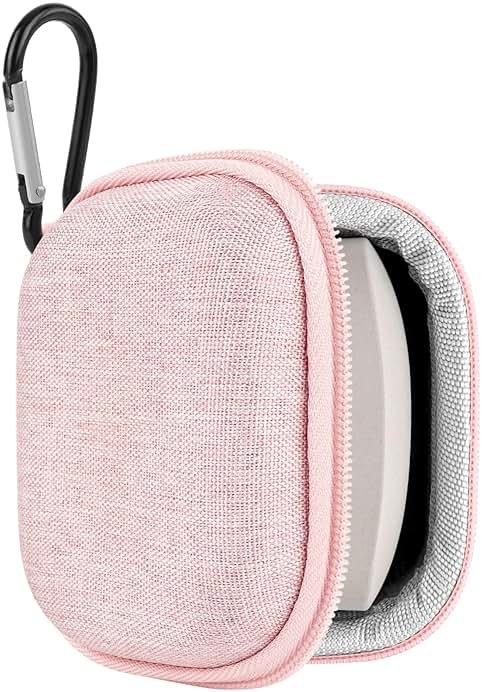 Geekria Shield Earbuds Case Compatible with Sony WF-1000XM6, WF-1000XM5, LinkBuds Clip(WF-LC900)/Open/Fit, Replacement Hard Shell Travel Carrying Bag (Pink) - Product Image
