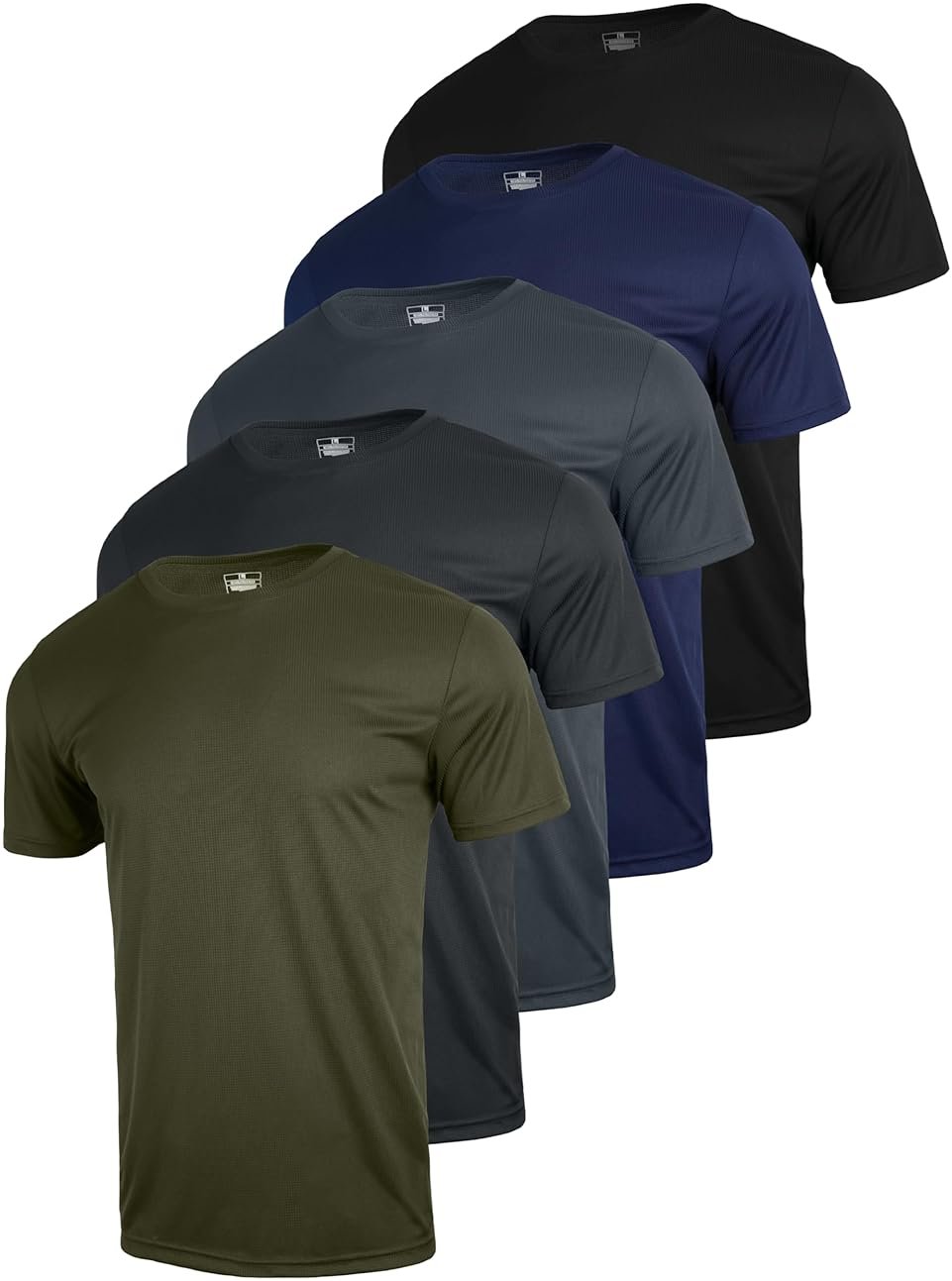 CuterzClub 3 & 5 Pack Shirts for Men Moisture Wicking Workout Performance Dry Fit Mesh Gym Athletic Running T-Shirt - Product Image