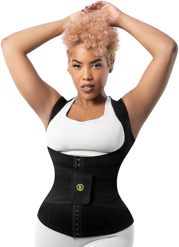 HOT SHAPERS Cami Waist Cincher & Waist Trainer – Hourglass Essentials Neoprene Sweat Vest for Body Sculpting & Core Support - Product Image