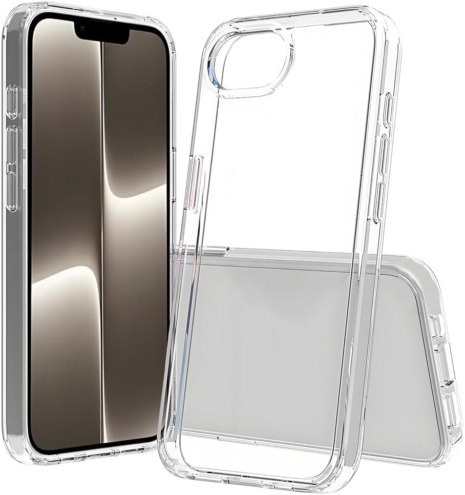TENOC Phone Case Compatible with iPhone 16e & iPhone 17e, Clear Case Shockproof Protective Bumper Slim Cover for 6.1 Inch - Product Image