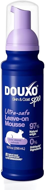 DOUXO SPA Waterless Cat Shampoo, 10 fl oz, Leave-On Mousse. Leaves the Coat Clean, Refreshed, Soft, Radiant and Smelling Great, Ultra-Safe Formula - Product Image