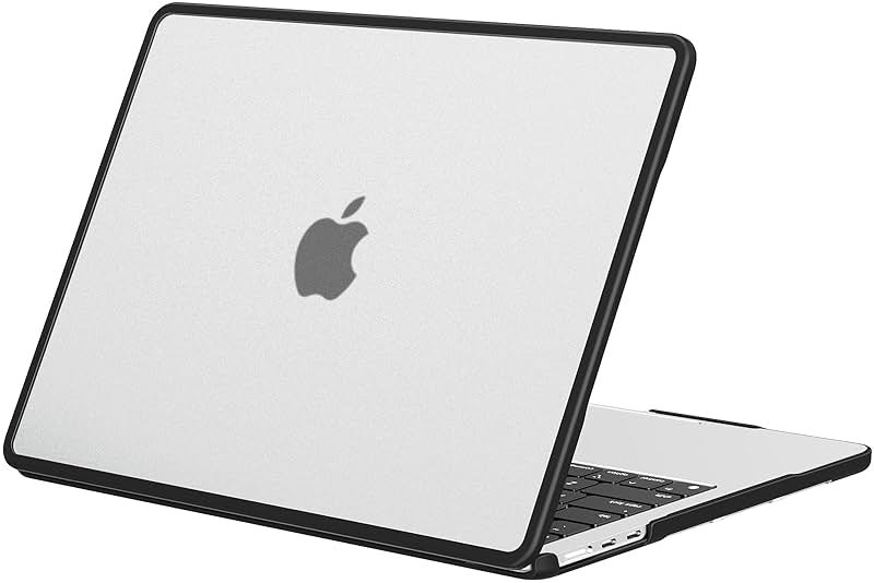 BlueSwan Anti-Cracking Case for MacBook Air 13 inch, M5 2026 M4 M3 M2 2025-2022 A3449 A3240 A3113 A2681, Drop Protection Soft TPU Bumper PC Base for Air 13.6 inch, Frosted Clear - Product Image