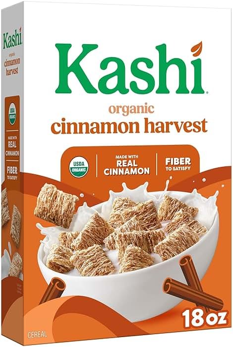 Kashi Breakfast Cereal, Organic, Whole Grain, Cinnamon Harvest, 18oz Box (1 Box) - Product Image