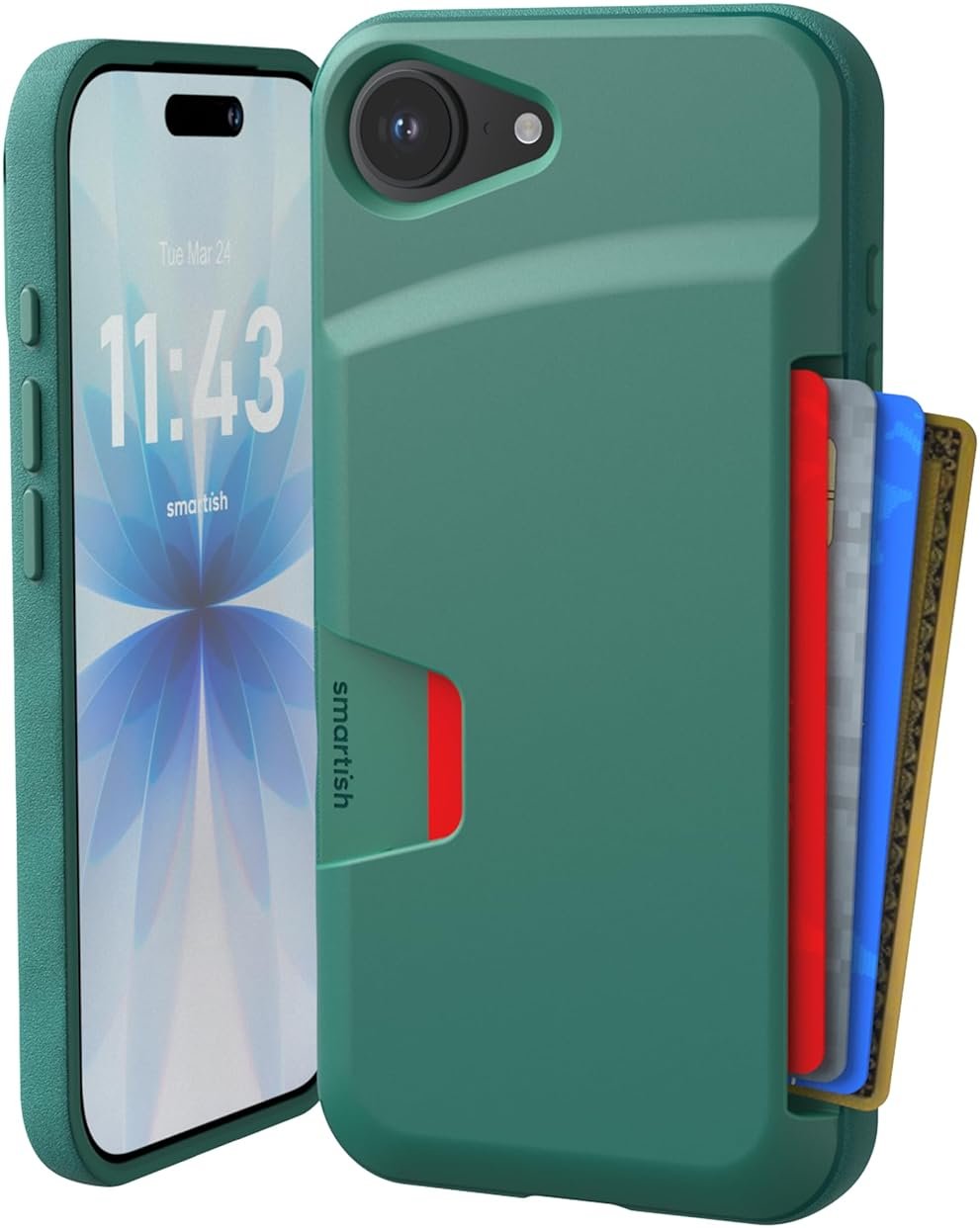 Smartish® iPhone 17e/16e Wallet Case - Wallet Slayer Vol. 1 [Slim + Protective] Credit Card Holder - Drop Tested Hidden Credit Card Slot Cover for Apple iPhone 17e/16e - So Jaded - Product Image