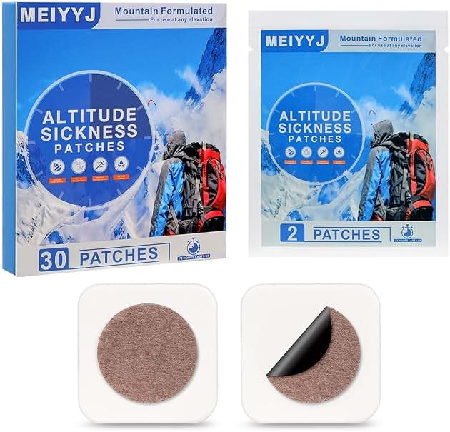 MEIYYJ Altitude Sickness Prevention Patches,Effective Supports High Altitude Acclimation, Boosts Oxygen Intake &Rapid Supports High Altitude Acclimation,Fast High Altitude Relief, Pack 0f 30 - Product Image