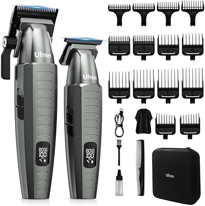 Ufree Professional Clippers and Trimmers Set, Cordless Hair Clippers for Men, Barber Clippers Set with Travel Case - Product Image