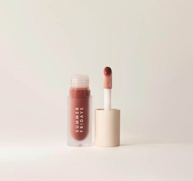 Summer Fridays Dream Lip Oil in Warm Beige & Complimentary Sheet Masque - Product Image