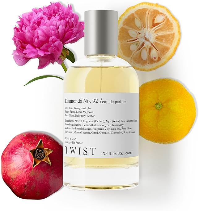 Twist Diamonds No. 92 - Eau De Parfum Inspired by Ver. Bright Crystal EDP, Long-Lasting Perfume For Women, Fruits & Magnolia, Clean Ingredients, Fragrance - Spray 100 ml | 3.4 fl. oz. - Product Image