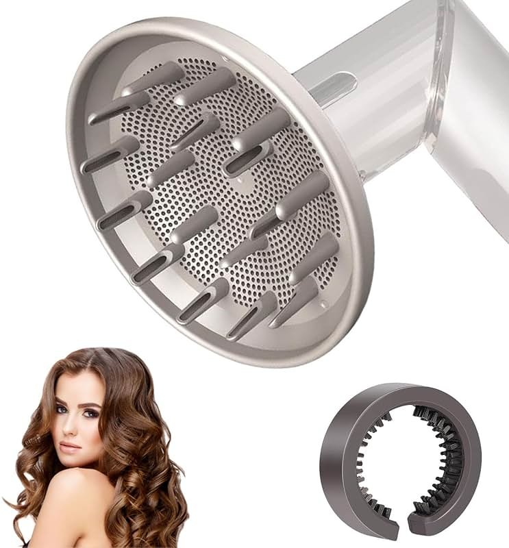 2pack Large Diffuser and Cleaning brush Attachment Compatible with Shark FlexStyle, Upgraded Bigger Diffuser Nozzle for Dryer Faster and Define Wavy, Curly, Coily Hair - Product Image