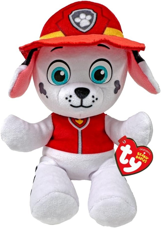 Ty - Paw Patrol Collection, Marshall, All the Heroes of the Puppy Team in Floppy Version, Soft Plush to Collect, Gift Idea for Young and Old - 20 cm - T44018 - Product Image
