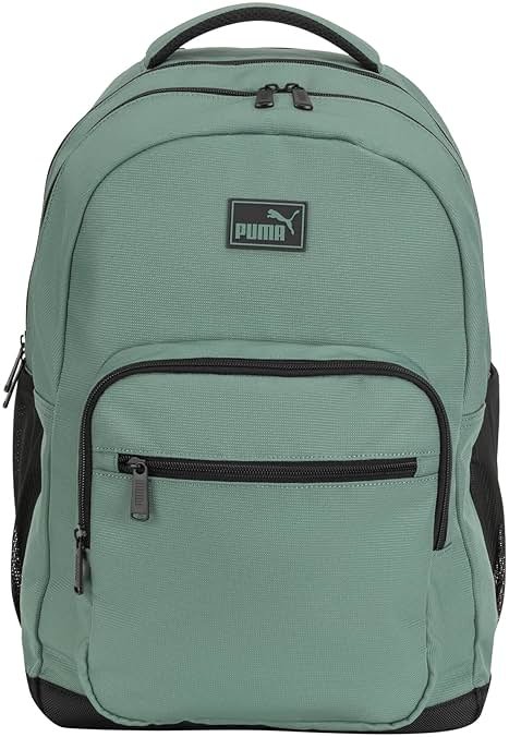 PUMA Prose Backpack with Padded Adjustable Straps, Laptop Sleeve & Water Bottle Pockets, Green Moon, One Size - Product Image