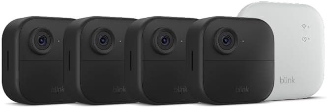 Blink Outdoor 4 XR – two-year battery wireless camera with 4x security coverage, 1000 ft open-air range or 400 ft with typical use — 4 camera system. - Product Image