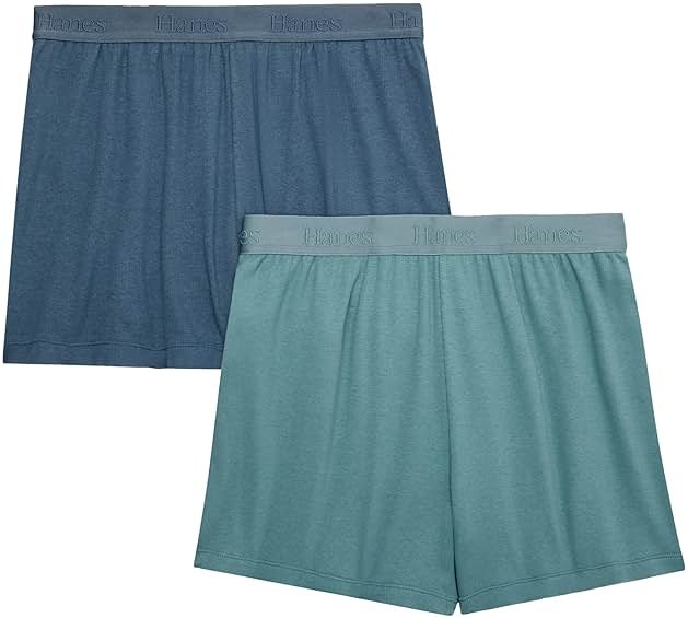 Hanes Women's Originals Pajama Shorts Pack, 2-Pack, Comfywear Pajamas for Women Set, Loungewear Clothing, Sleep Shorts - Product Image