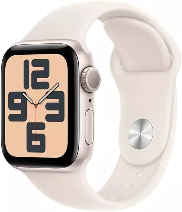 Apple Watch SE (2nd Gen) [GPS 40mm] Smartwatch with Aluminium Case with Starlight Sport Band S/M. Fitness and Sleep Trackers, Crash Detection, Heart Rate Monitor, Retina Display (Renewed) - Product Image