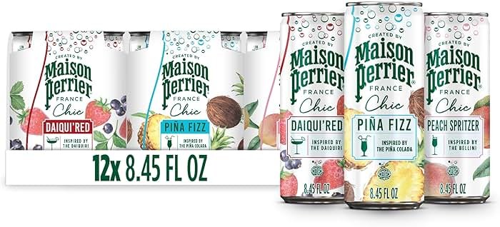 Maison Perrier Chic Variety Pack Flavored Sparkling Beverage, Low Calorie, Mocktails, 12-Pack - Product Image