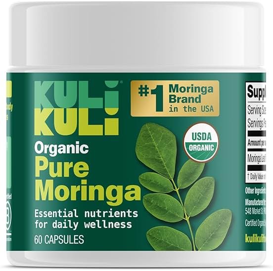 KULI KULI Organic Pure Moringa Capsules, 60 CT - Product Image